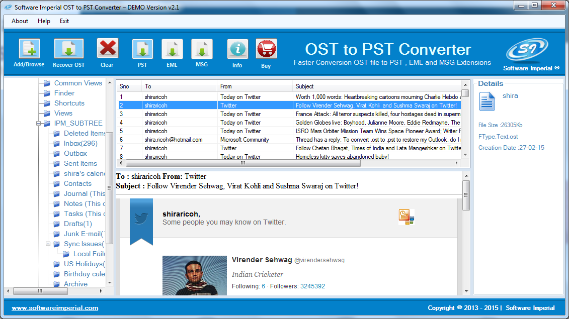 Databaton OST to PST Converter software